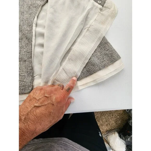 Nina Ricci Skirt Womens Size 36 (28) Gray Alpaca Lined Mini Academia Career Boho - Picture 8 of 13